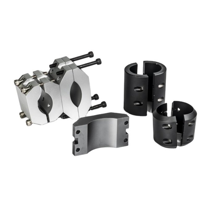 Custom Vertical Pillar Fix Cross Clamp Shaft Support Rod Fix Bracket Connect Aluminum Block