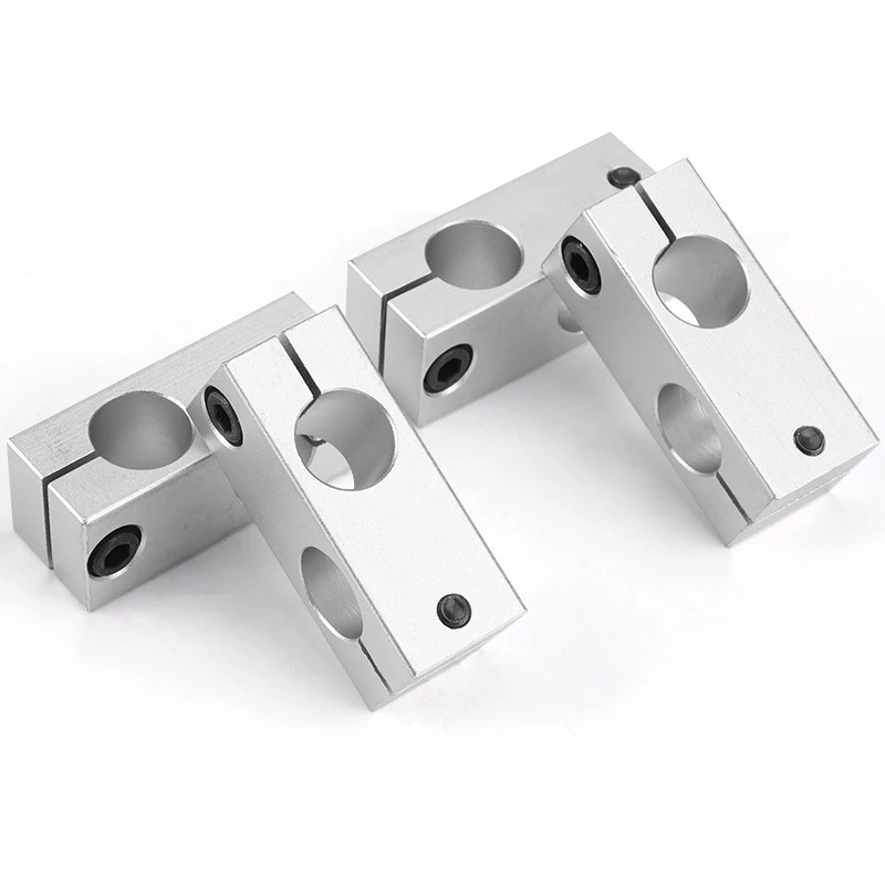 Custom Vertical Pillar Fix Cross Clamp Shaft Support Rod Fix Bracket Connect Aluminum Block