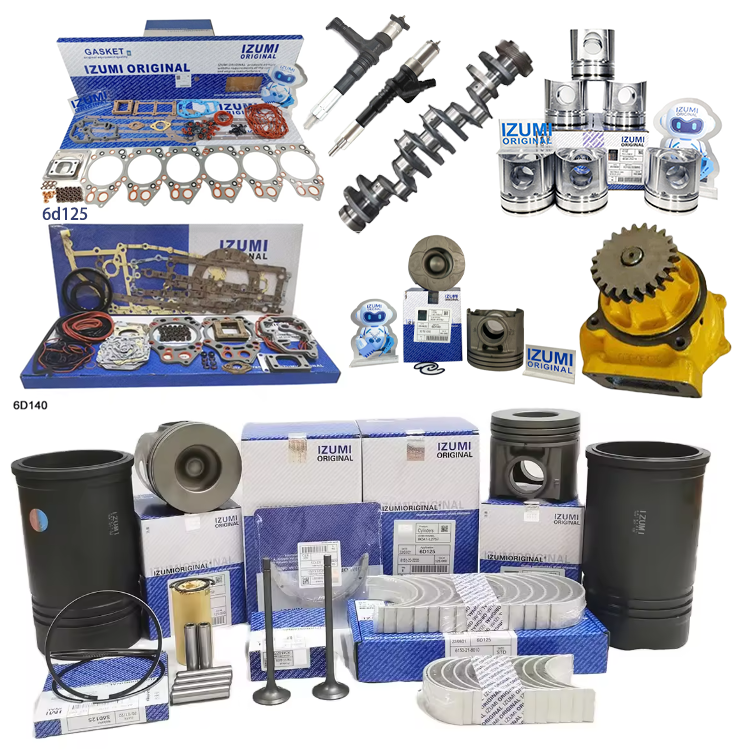 6D102 6BT 6BTA5.9 PC200-7 PC200-6 6D125 PC400 QSB6.7 6D107 6D140 Excavator Full Gasket Engine Rebuild Kit For Cummins&Komatsu