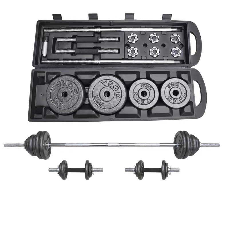 Adjustable Dumbbell Set 10-50 KG Weights Set Dumbbell Barbell 3 in 1 Steel Dumbbells Pair with Connecting Rod