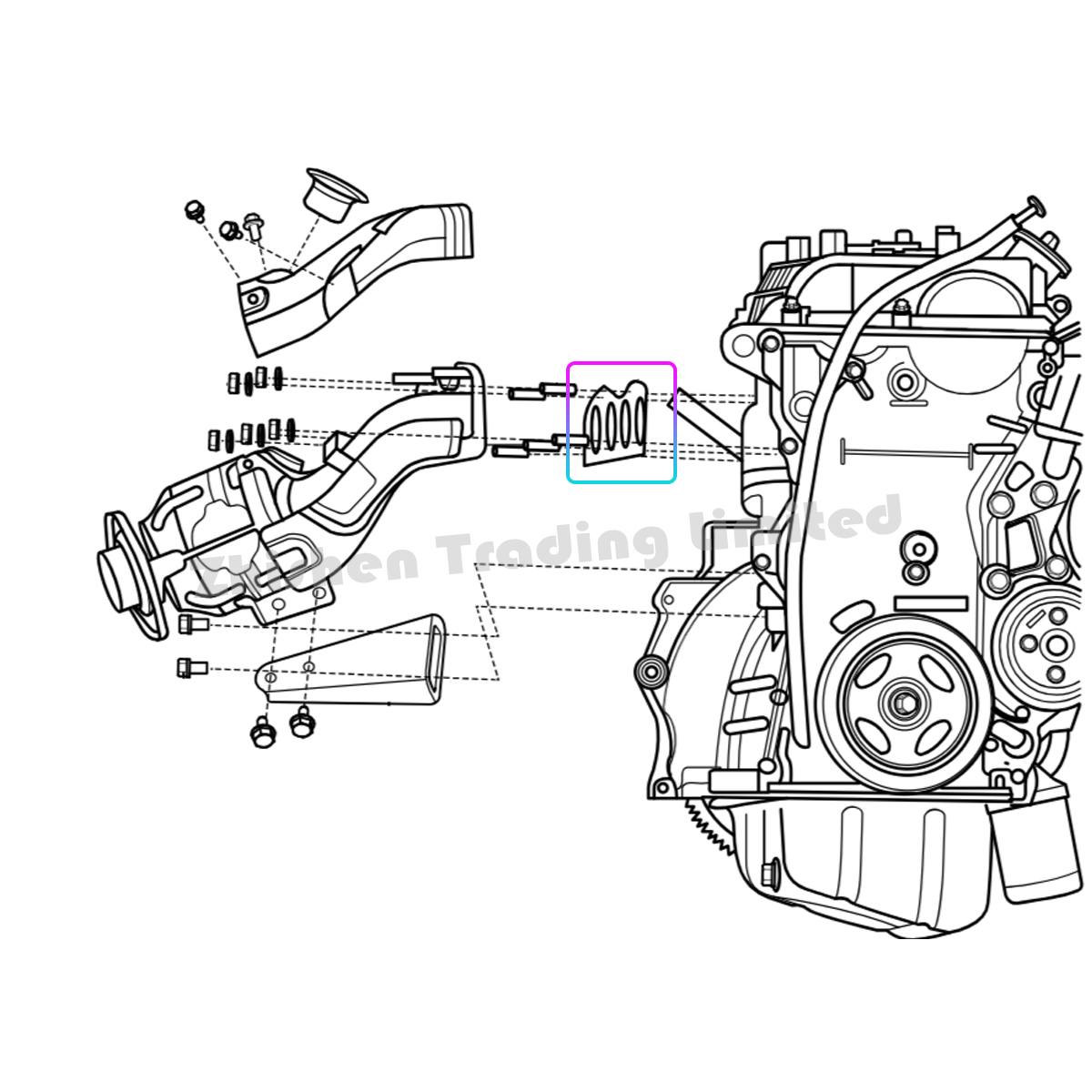 For BAIC BEIJING U5 PLUS Cylinder Head Cover Gasket Cylinder Head Gasket Exhaust Manifold Gasket K00515058 K00515025 K01140061