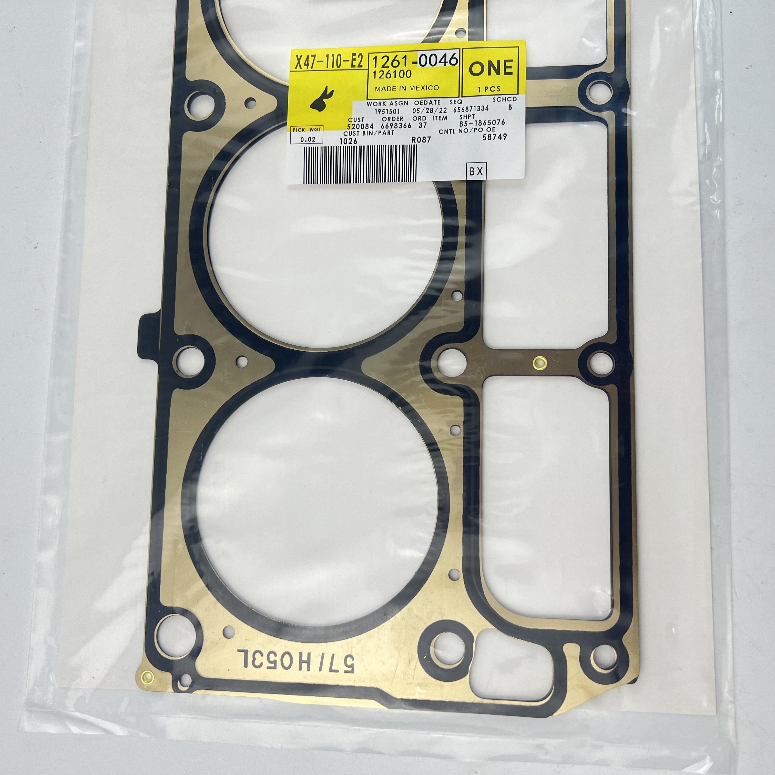 Auto Engine Cylinder Head Gasket Cover Gasket Gasoline Engine Spare Parts for Chevrolet Chevry Silverado 12610046