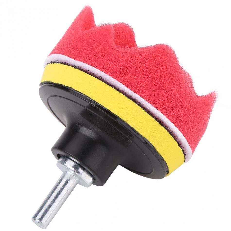2Pcs 3 Inch Sponge Buffing Polishing Pad Kit for Car Polisher with Drill Adapter
