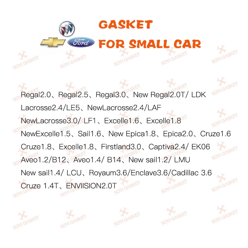 Gasket set overhaul for engine parts Enclave 3.6 fit for GM top gasket OEM 12620190