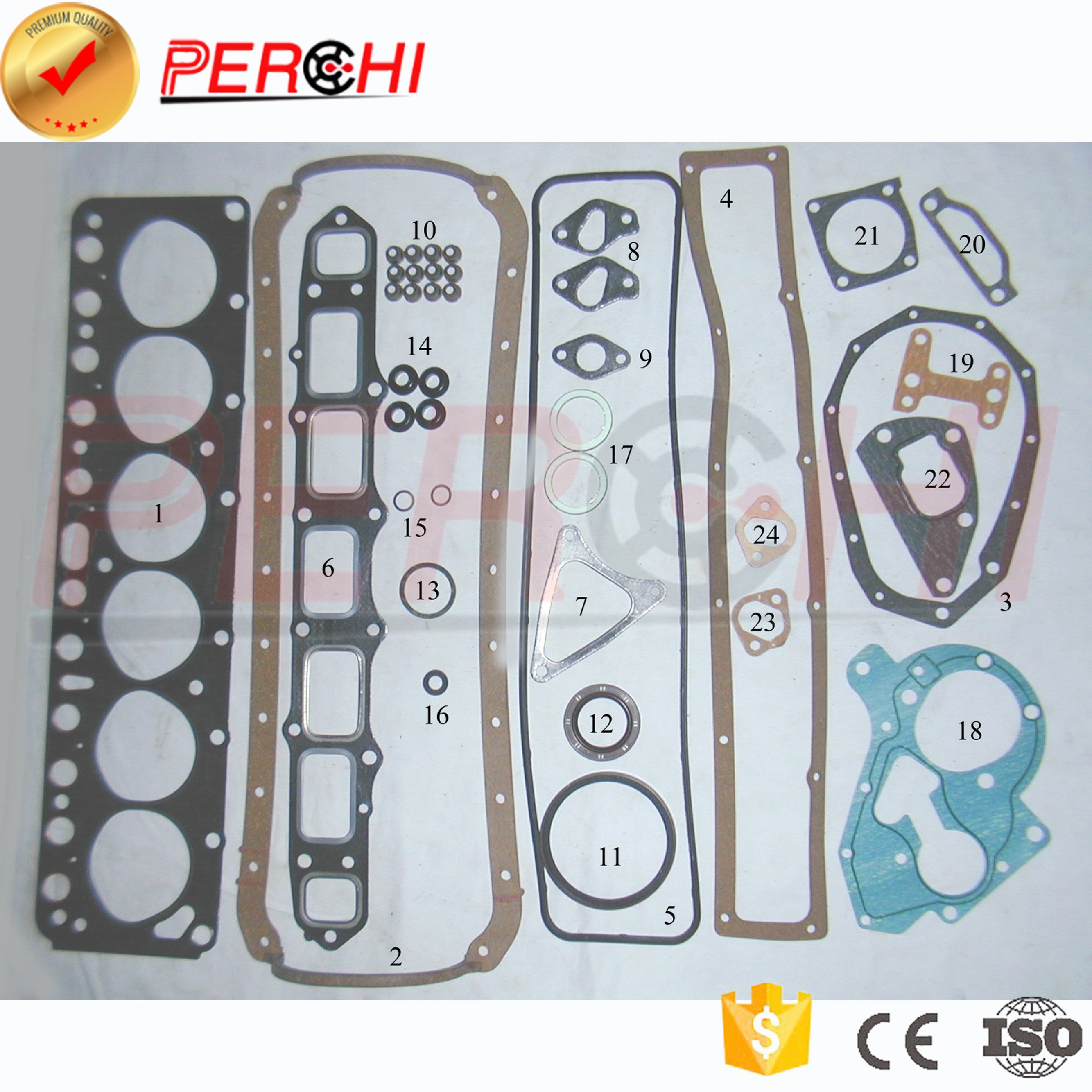 For TOYOTA Engine Spare Parts 3F/FJ62 Full Complete Gasket Set Repair Kit Car OEM 04111-61058 factory supplier PERCHI