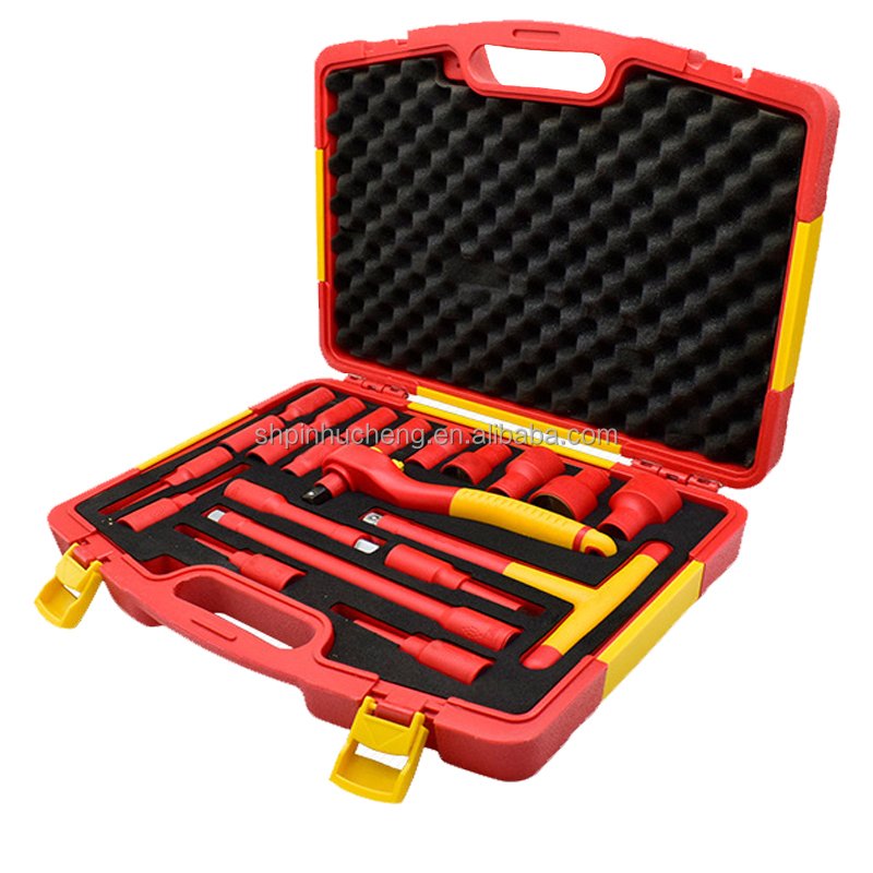 21pcs auto repair tool VDE insulated hexagon socket 1000V long rod connecting rod 1/2T wrench