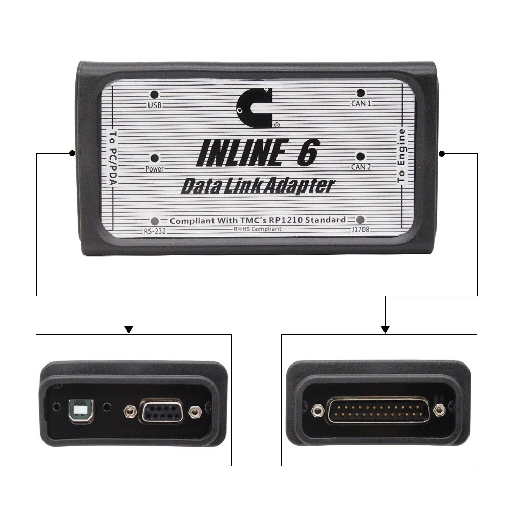 Heavy Truck Diesel Engine Parts Cummins 6 Data Link V7.62 V8.7 Diagnostic Tool