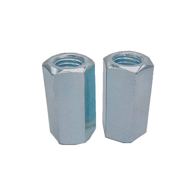 M6M8 M10 M12 M16 M20 M24 M27 M30 M36 Galvanized Hex Rod Coupling Nut Connection Thread Nut Zinc Plated Long Hexagon Nuts DIN6334