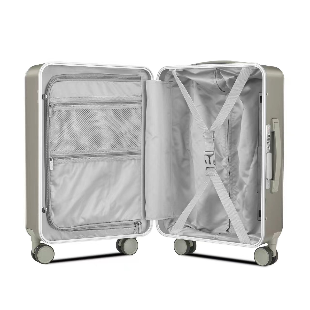 Business Designer Style Travel Lightweight Hand Luggage TSA Lock Rotator Separate Laptop Pocket Cylinder Head Gaskets suitcase