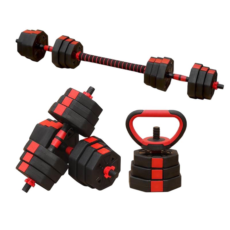 Dumbbell Set 40kg Adjustable Weight Barbell Kettlebells Push Up Stand 4in1 Fitness Free Weights Set Octagonal Dumbbell Plate