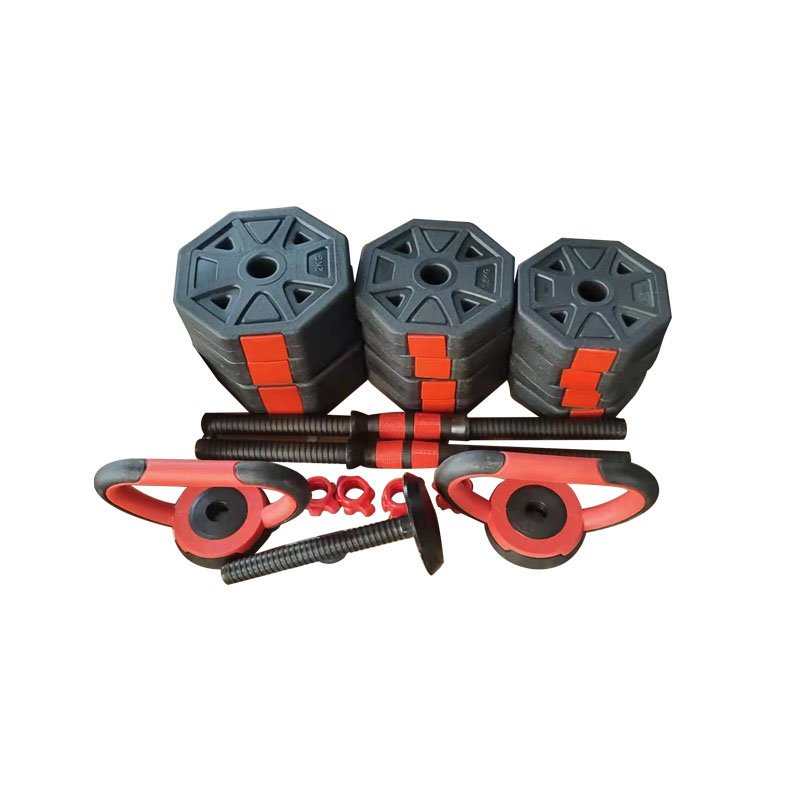 Dumbbell Set 40kg Adjustable Weight Barbell Kettlebells Push Up Stand 4in1 Fitness Free Weights Set Octagonal Dumbbell Plate