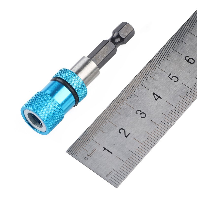 1Pc 60mm Adjustable 1/4" Hex Shank Quick Release Drill Screw Magnetic Screwdriver Bit Holder