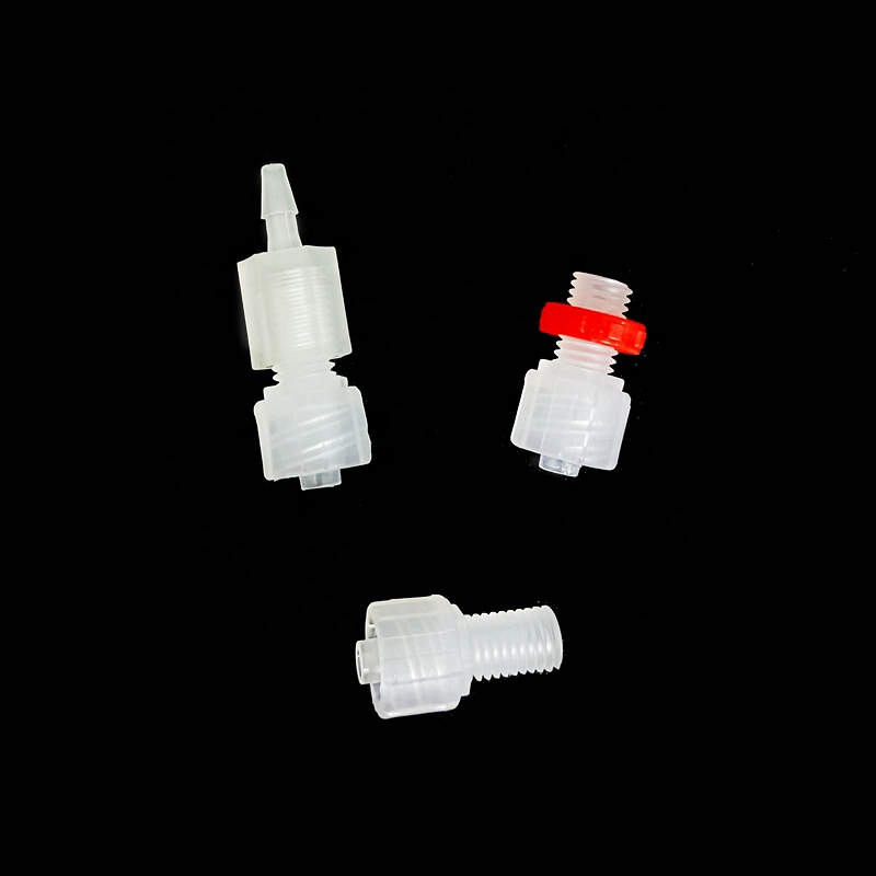 9mm Long 1/4-28UNF Thread to Male Luer Integral Lock Ring Male Luer Lock Adapter 1/4-28UNF Threaded Luer Fittings