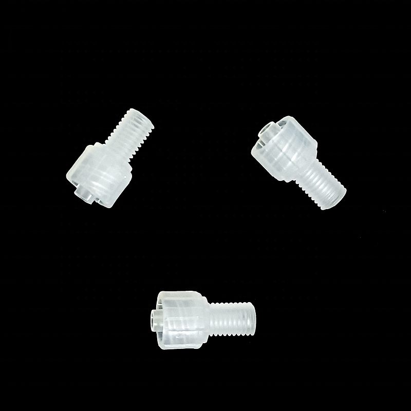 9mm Long 1/4-28UNF Thread to Male Luer Integral Lock Ring Male Luer Lock Adapter 1/4-28UNF Threaded Luer Fittings