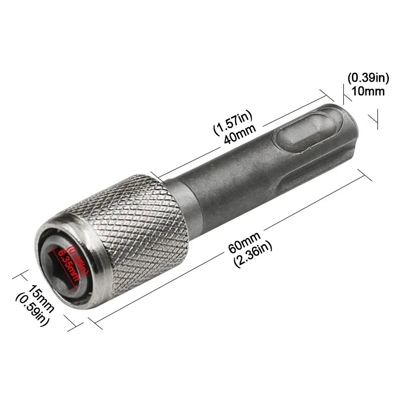 Electric Hammer Conversion Connecting Rod Sleeve SDS Round Shank to Hexagon Converter Impact Drill Head Adapter Tool Texture