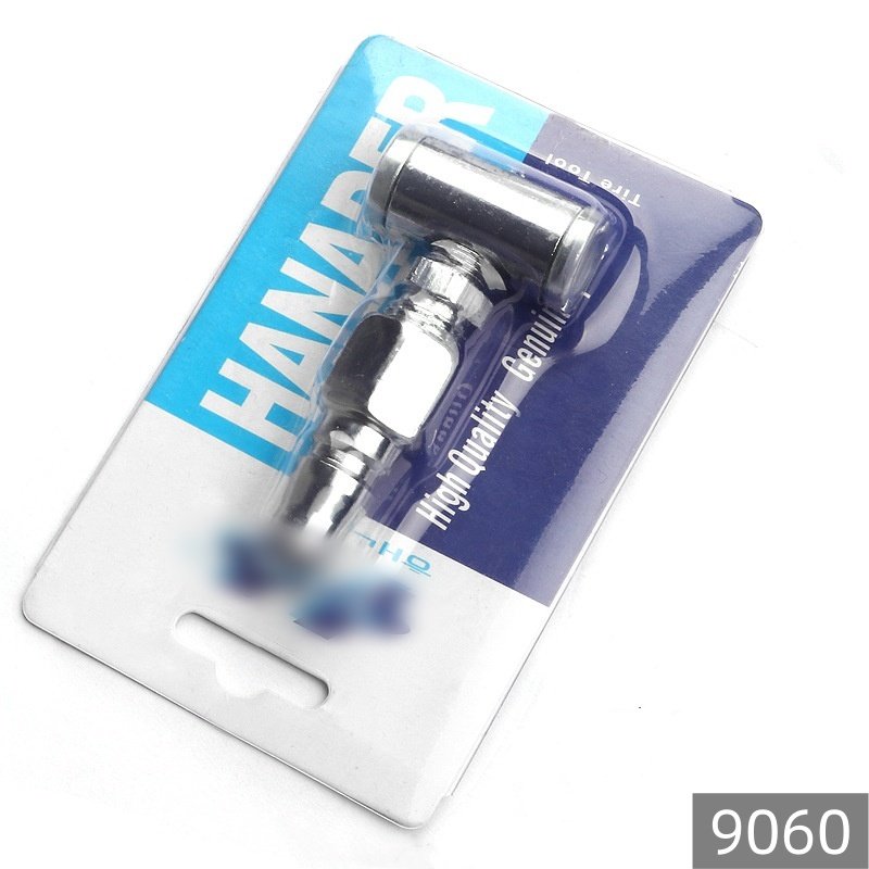 Universal 2-Way Connection Air Nozzle Tire Inflator Rods Metal Dual Head Bike car Pump Head Nozzle Hose Adapter Connector