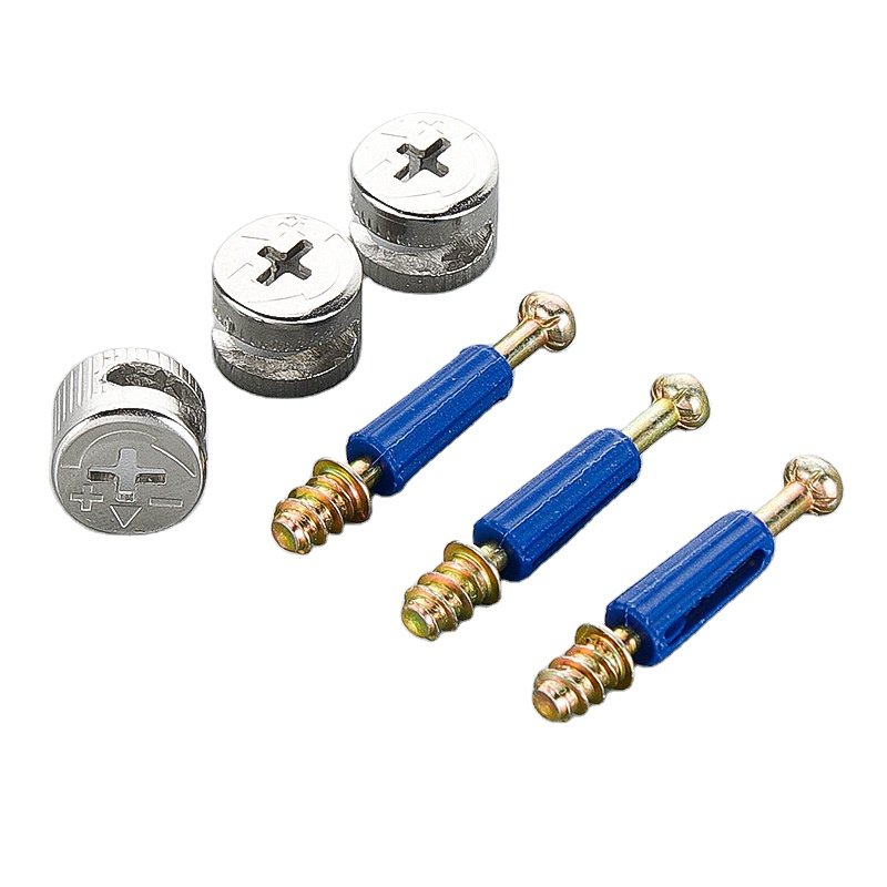 Cabinet Connecting Rod Bolts Fitting Mini Zinc Plated Cam Lock Screw for Dining Furniture Accessories Dining Table