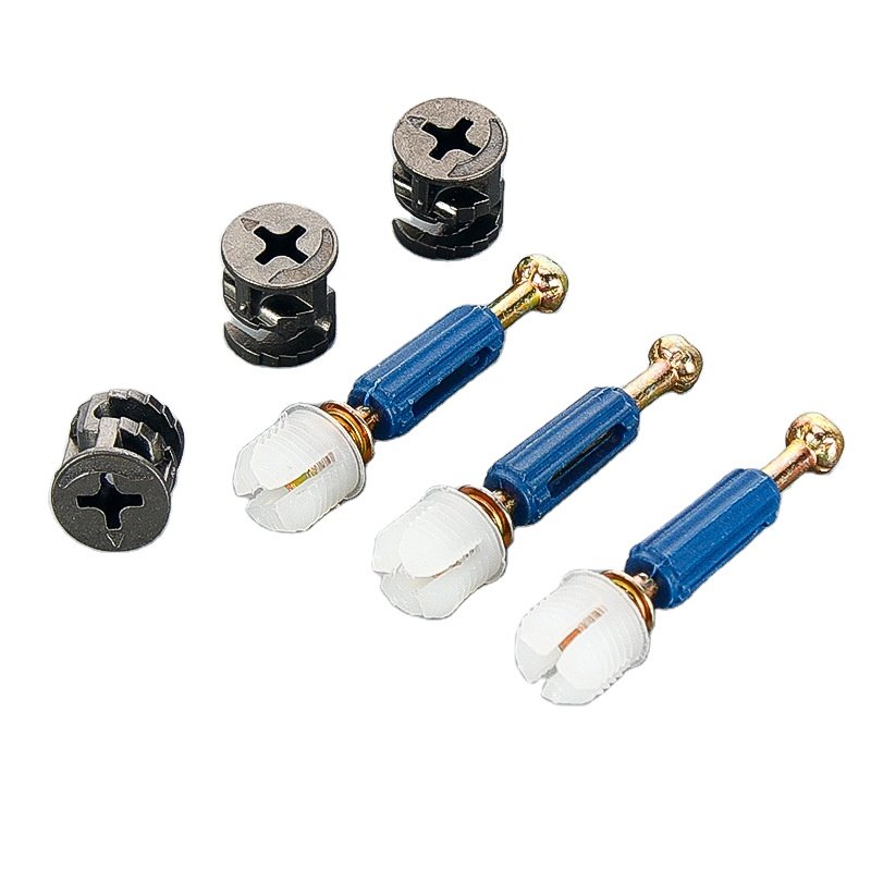 Cabinet Connecting Rod Bolts Fitting Mini Zinc Plated Cam Lock Screw for Dining Furniture Accessories Dining Table