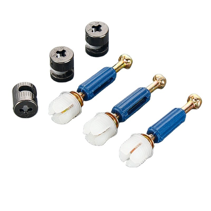 Cabinet Connecting Rod Bolts Fitting Mini Zinc Plated Cam Lock Screw for Dining Furniture Accessories Dining Table