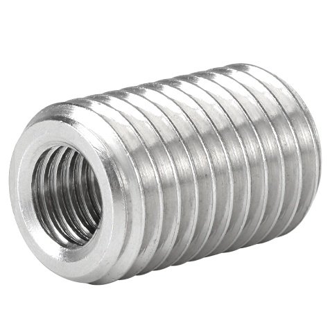 Self tapping threading insert wooden furniture hollow screw sleeve M8 internal thread M10 external thread