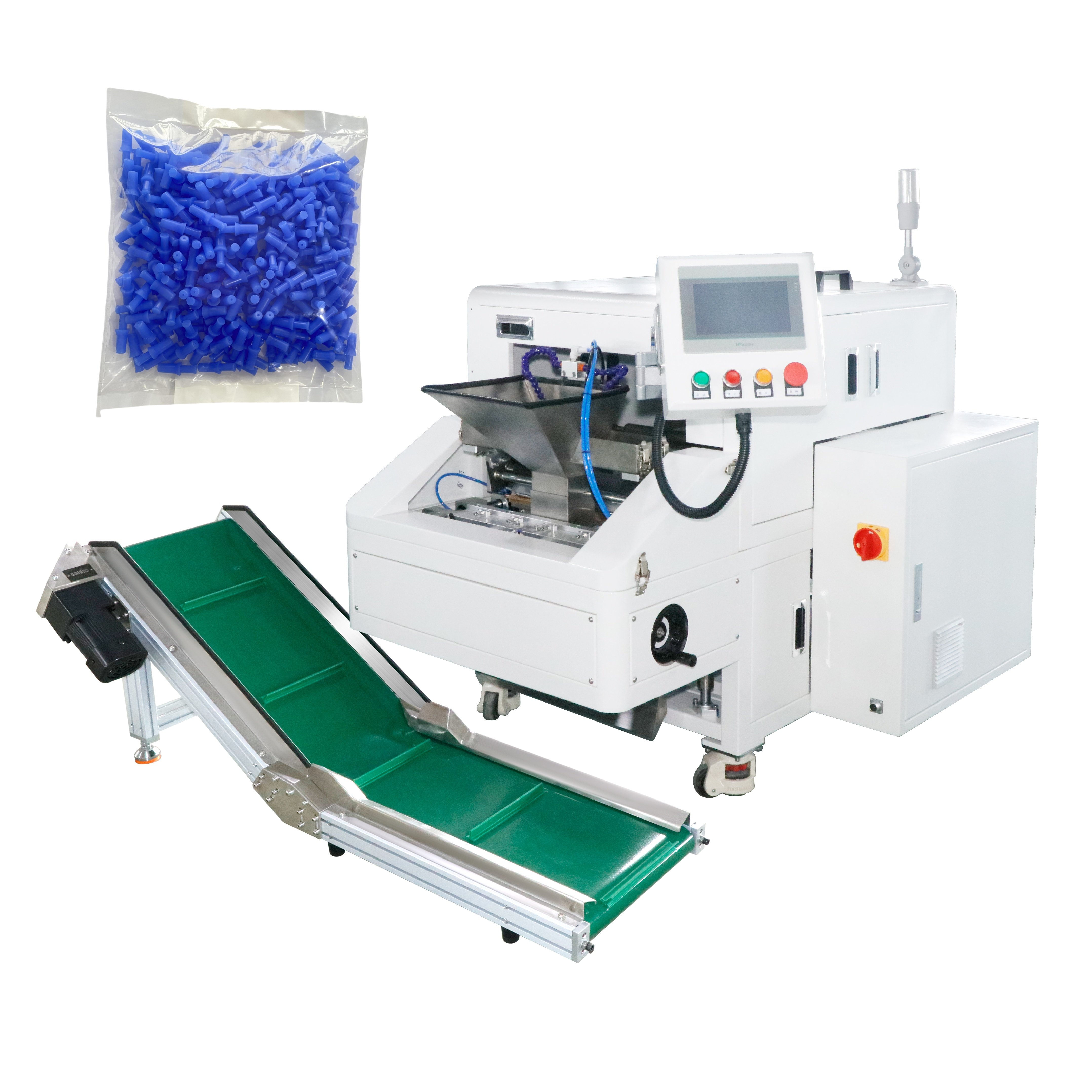 Automatic multi function packing pack 300-500pcs silica gel silica plug rubber plug multi packing machine
