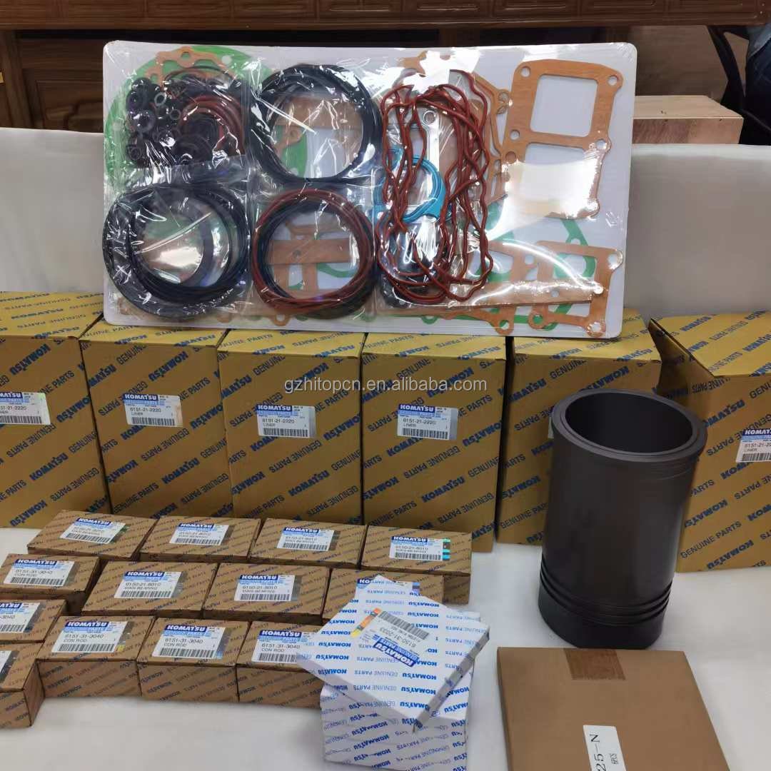 High quality 6D125 S6D125 engine overhaul kit 6D125 liner kit set with piston ring liner main bearing connecting rod bearing