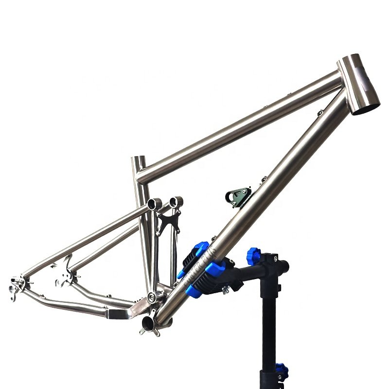 New Arrive Hot Sale 2024 Customized High end full suspension titanium bike frame MTB manufacturer