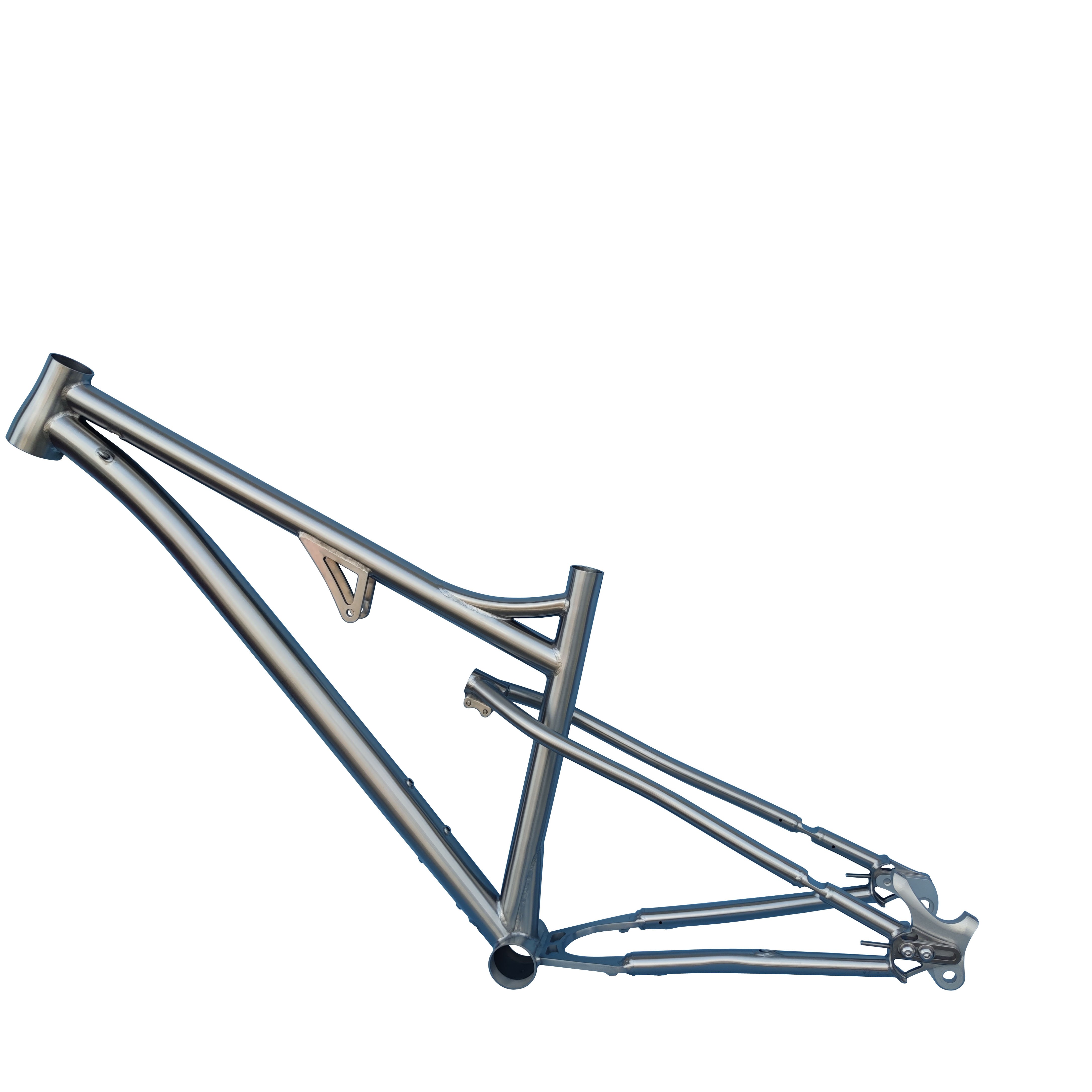 New Arrive Hot Sale 2024 Customized High end full suspension titanium bike frame MTB manufacturer