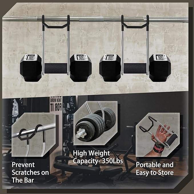 Dumbbells Rack For Chest Workout Connect To Barbell Fitness Weight Lifting Hook Gym Weightlifting Training Dumbbell Spotter Hook