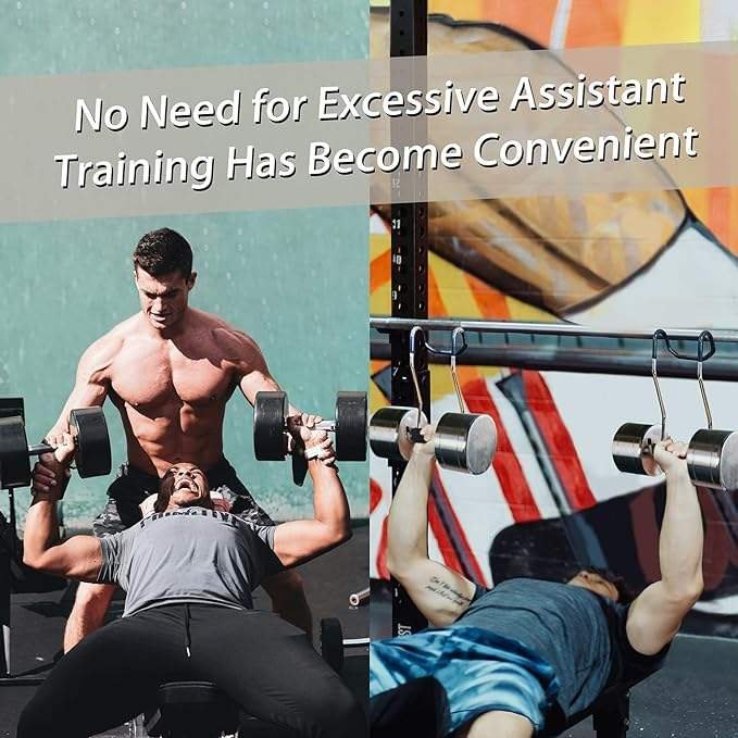 Dumbbells Rack For Chest Workout Connect To Barbell Fitness Weight Lifting Hook Gym Weightlifting Training Dumbbell Spotter Hook