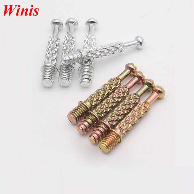 China Factory 3 in 1 Furniture Connecting Fittings 32 40mm Mini Fastener Connecting Rods for Wood