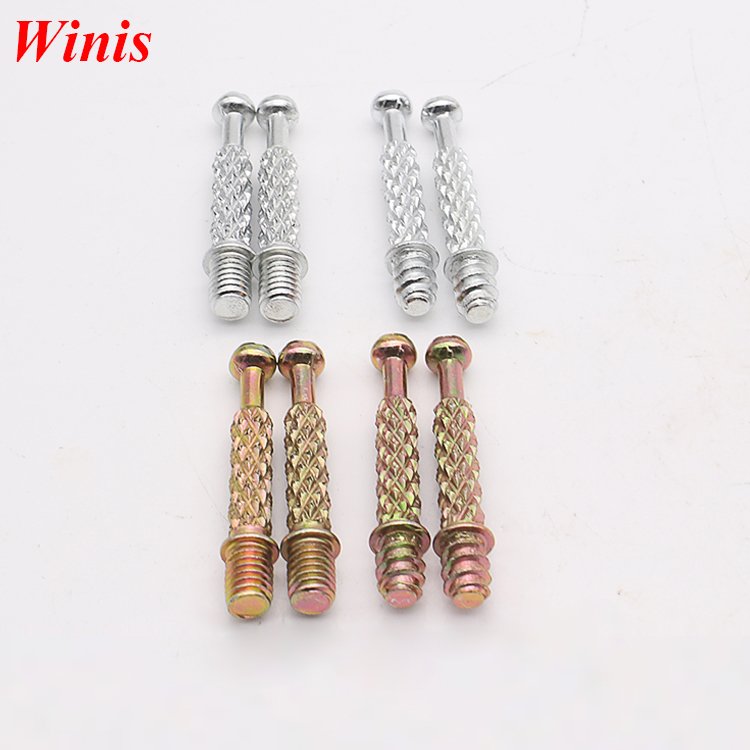 China Factory 3 in 1 Furniture Connecting Fittings 32 40mm Mini Fastener Connecting Rods for Wood