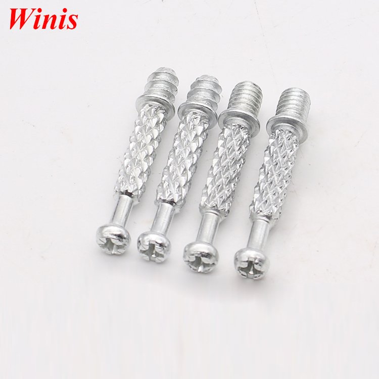 China Factory 3 in 1 Furniture Connecting Fittings 32 40mm Mini Fastener Connecting Rods for Wood
