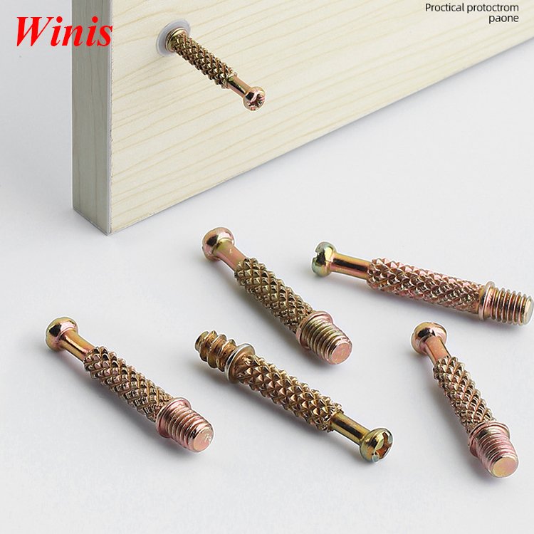 China Factory 3 in 1 Furniture Connecting Fittings 32 40mm Mini Fastener Connecting Rods for Wood