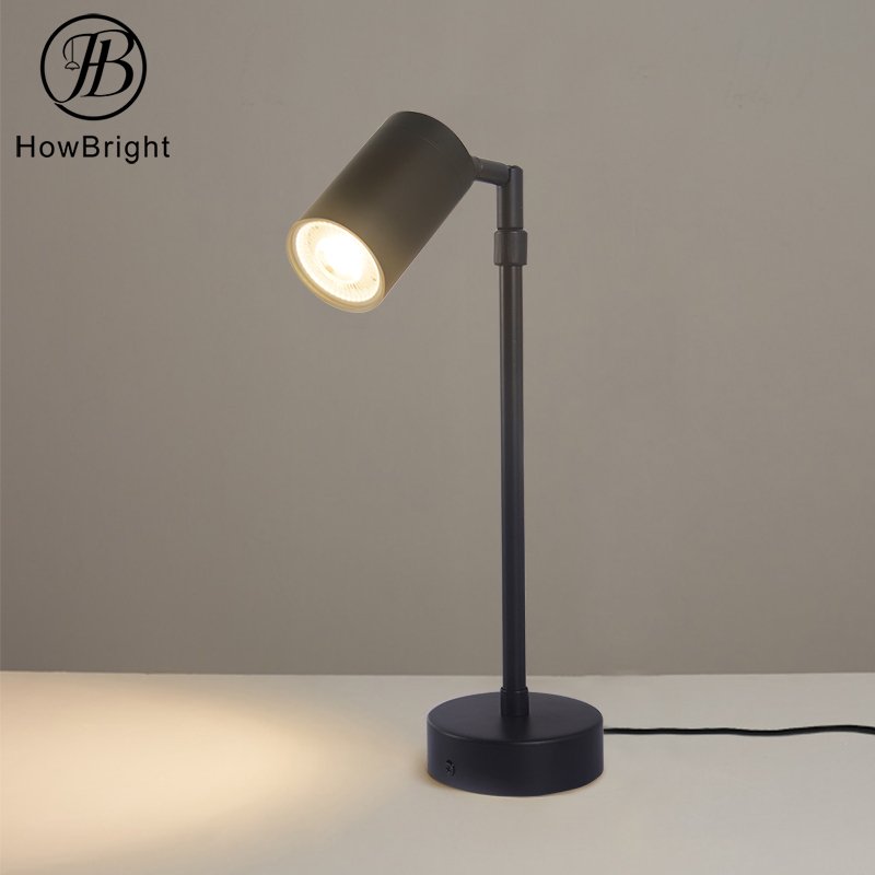 Minimalist 350 Degree Adjustable LED Table Lamp With Connecting Rod Metal Desk Light For Bedroom Living Room Indoor