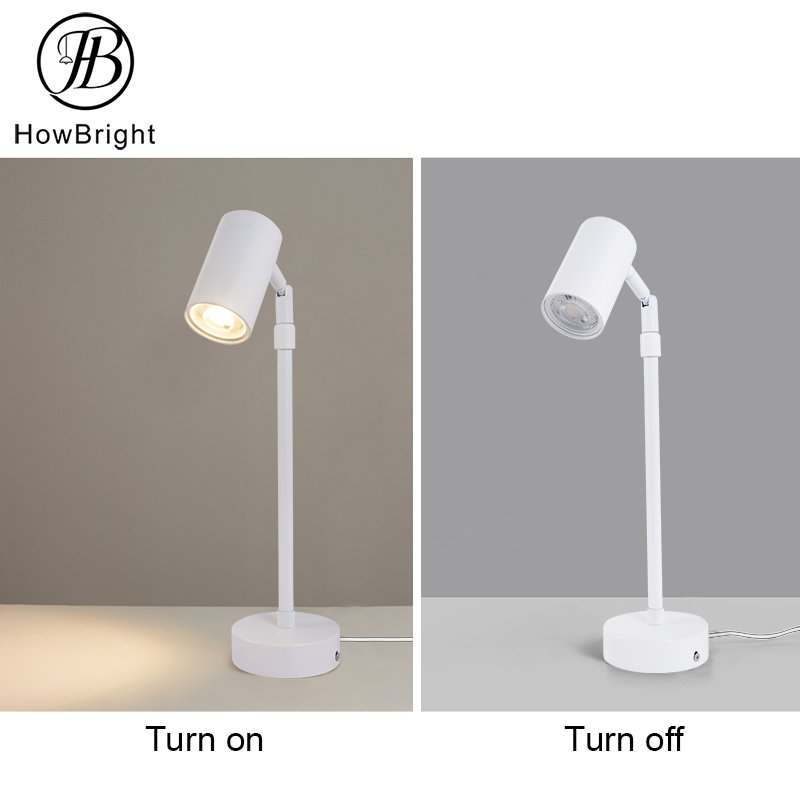 Minimalist 350 Degree Adjustable LED Table Lamp With Connecting Rod Metal Desk Light For Bedroom Living Room Indoor