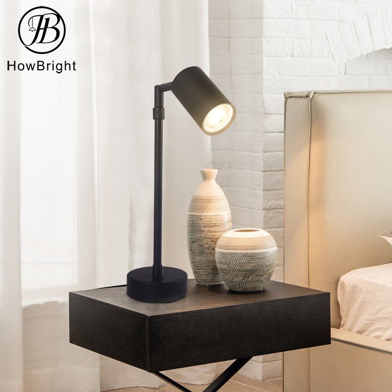 Minimalist 350 Degree Adjustable LED Table Lamp With Connecting Rod Metal Desk Light For Bedroom Living Room Indoor