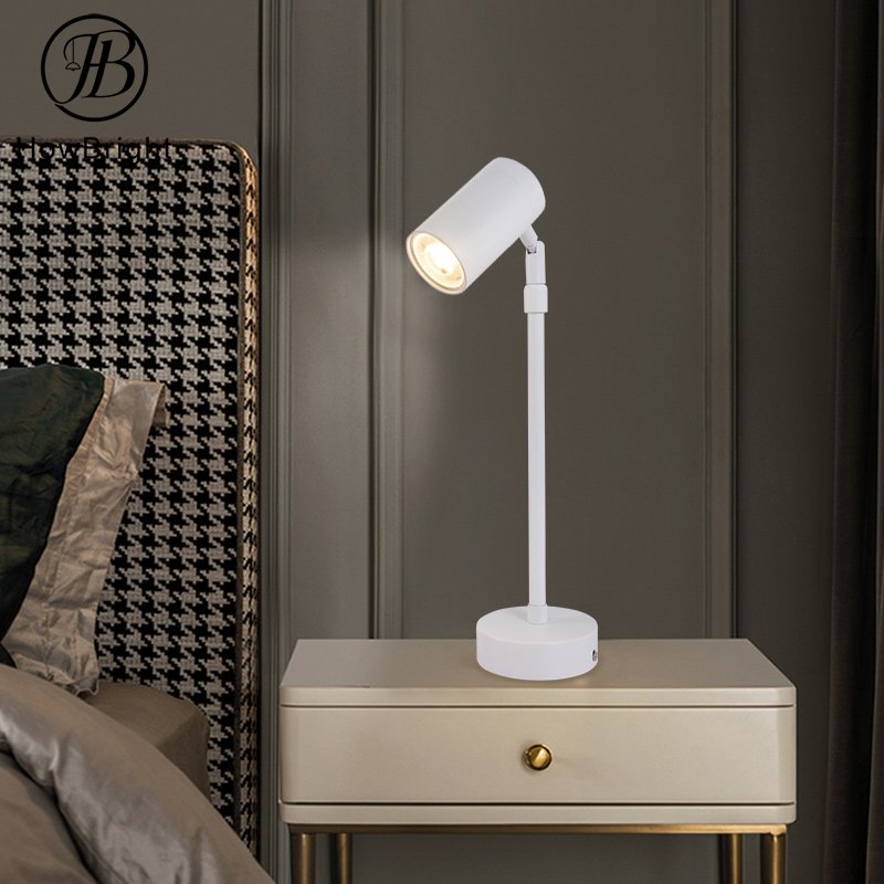 Minimalist 350 Degree Adjustable LED Table Lamp With Connecting Rod Metal Desk Light For Bedroom Living Room Indoor