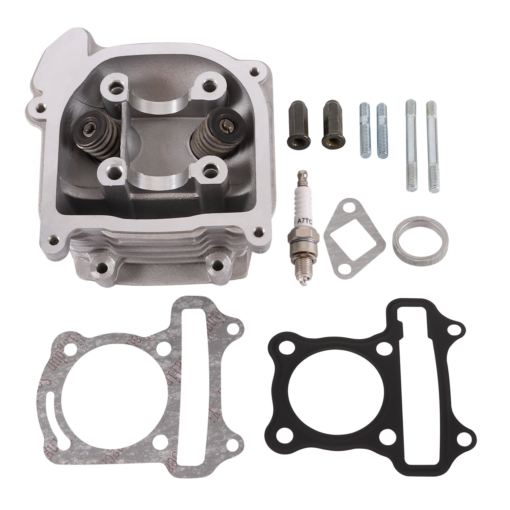 GOOFIT 47mm Big Bore Cylinder Head With Gaskets Replacement for Gy6 80cc Cylinder ATV Go Kart Quad Scooter