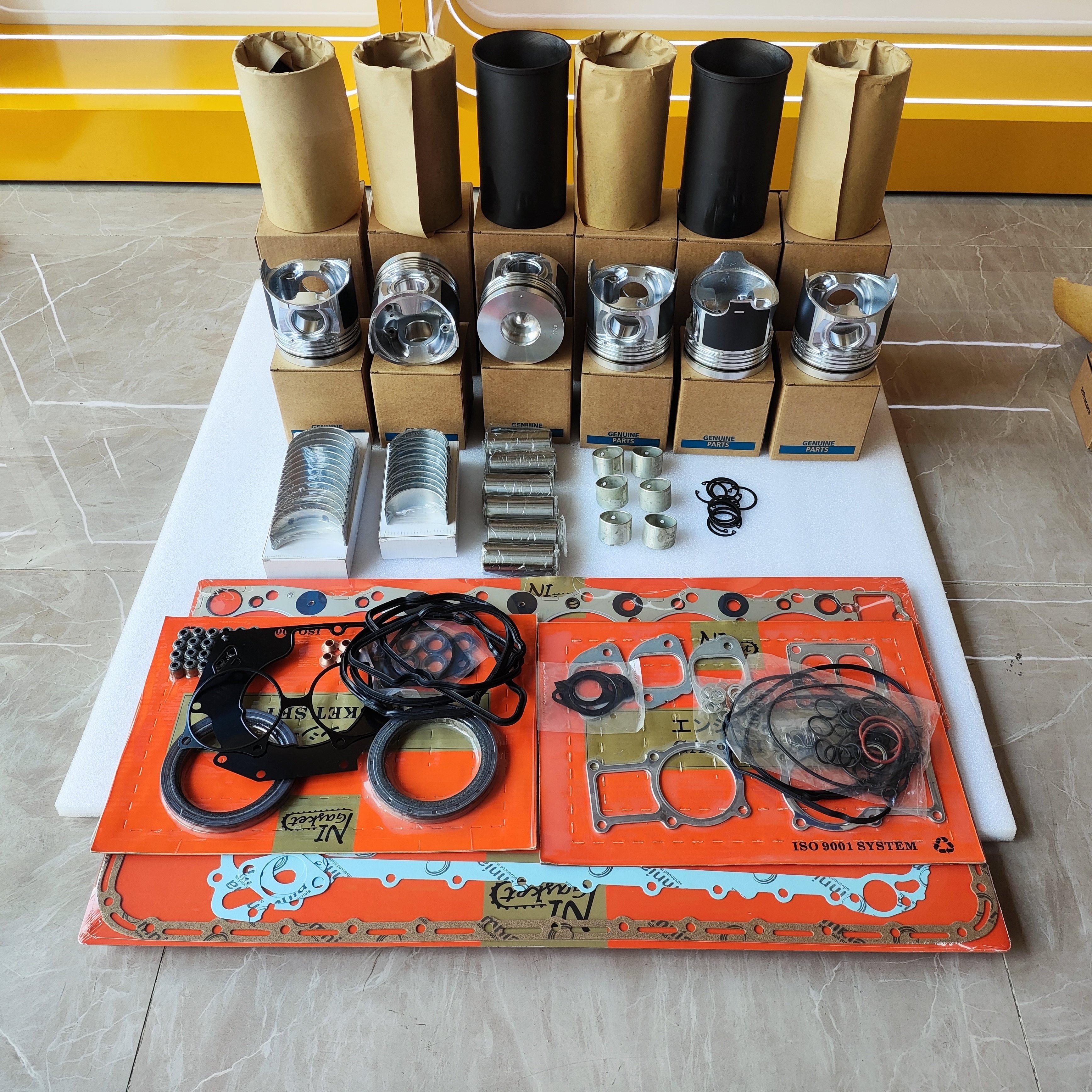 Wholesale 4JB1 4JG1 4JJ1 4HK1 6BD1 6HK1 6BG1 Engine cylinder head gasket Liner Kit For Isuzu Excavator Overhaul Rebuild Kit