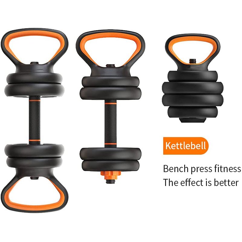 6 in 1 Cheap Home Fitness Gym Equipment Adjustable Kettlebell Barbell Push up Stand Combination Dumbbell Kit With Connecting Rod