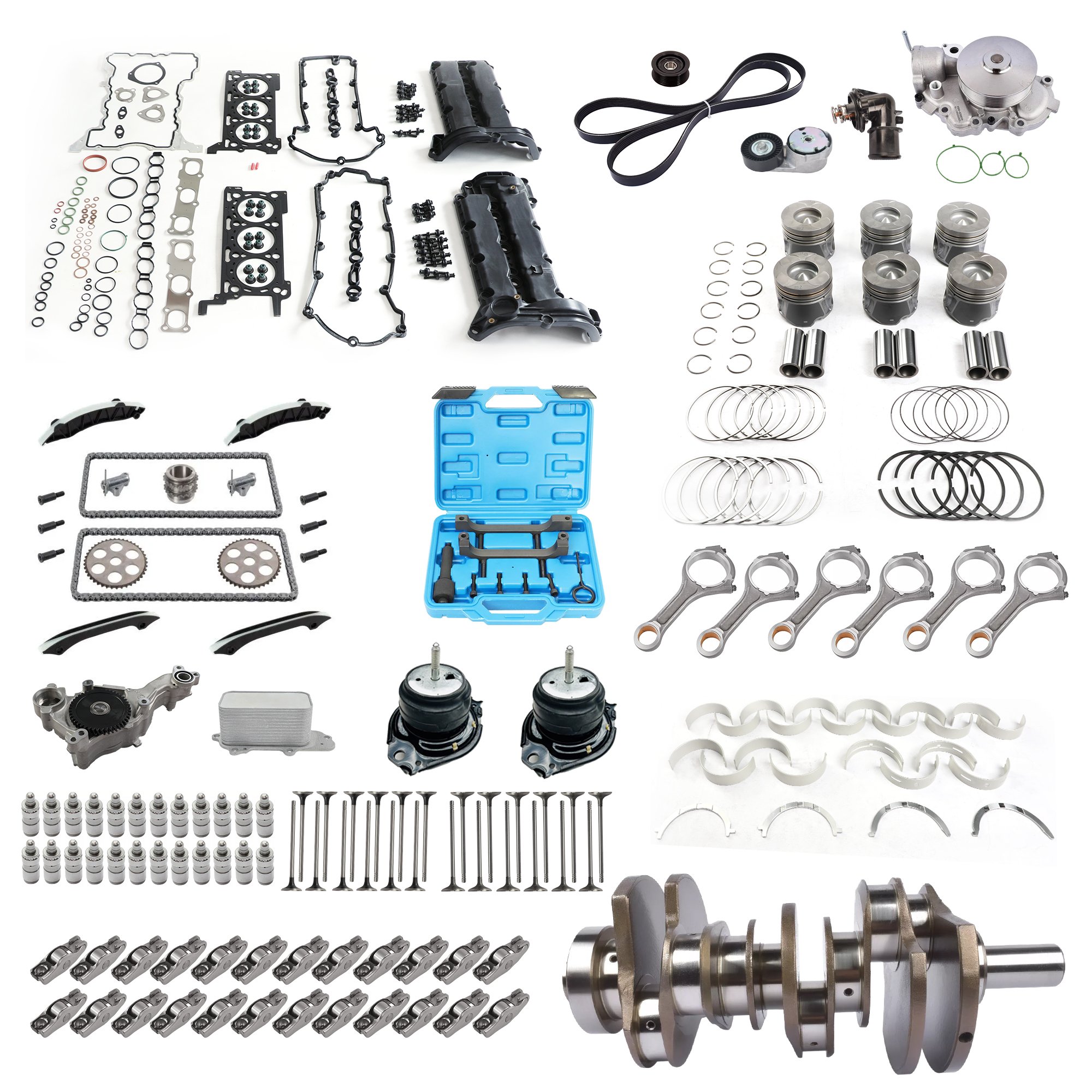 Linkteco cylinder head gasket timing chain kit Main Bearing crankshaft For Jeep Grand Cherokee 3.0 crd diesel 2011 - 2023