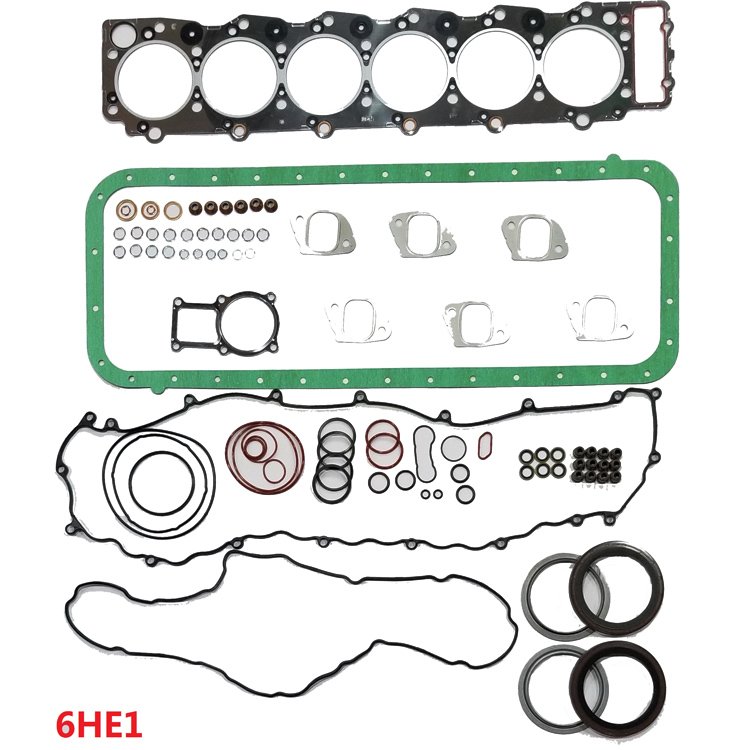 6HE1 engine rebuild kit wtih full gasket kit FOR Isuzu 6HE1 diesel engine cylinder liners piston&rings bearings washer