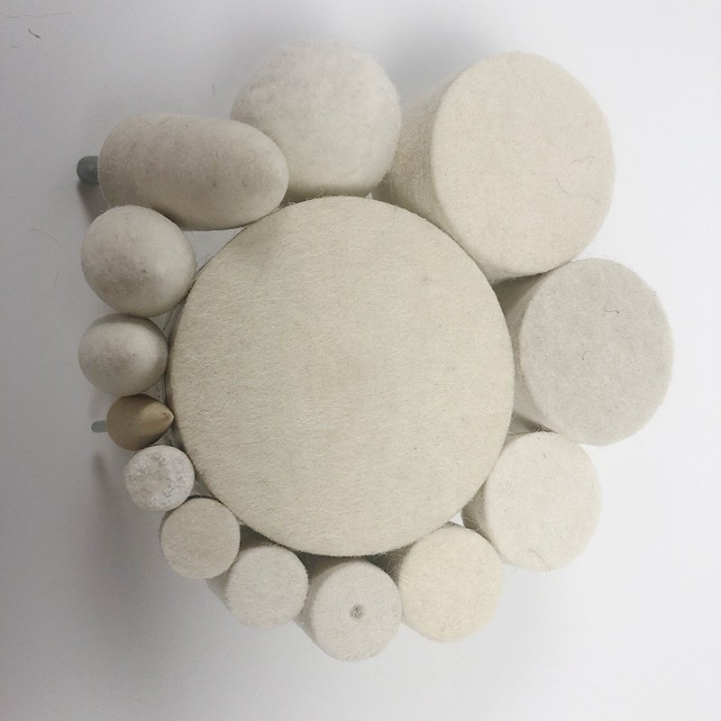 Felt Polishing Pad Set Wool Buffing Wheels Point & Mandrel Kit Shank Rotary Tools Accessories