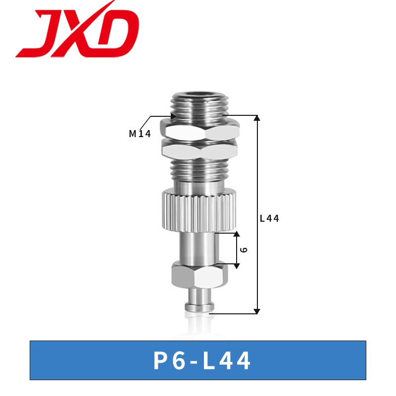 JXD PISCO M12 M14 M16 Thread Anti Rotation Bracket Brass Metal Pneumatic Suction Cup Connecting Rod Connector