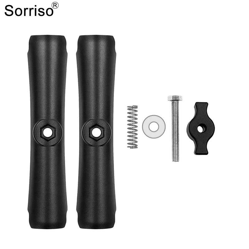 SORRISO Aluminum Alloy Double Socket Arm RAM Adapter Motorcycle Motorbike Car Phone Holder Connecting Rod for 1 Inch ball Nut
