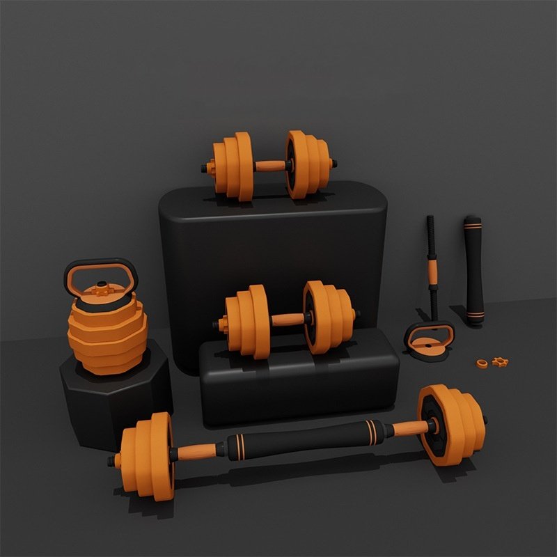 IETA 10/15/20kg dumbbell kit, Adjustable Fitness Free Weights Dumbbells with Connecting Rod for Gym Work Out Home Training