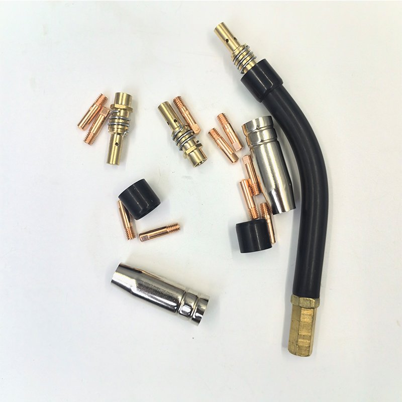 MIG (Mig) Binzer 15AK Gas Shield Welding Machine Welding Torch CO2 Accessories Gooseneck Connecting Rod Nozzle Conductive Nozzle