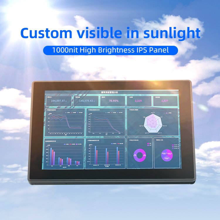 compt factory custom size touch screen all in one industrial panel pc for compressor connecting rod CNC precision boring machine