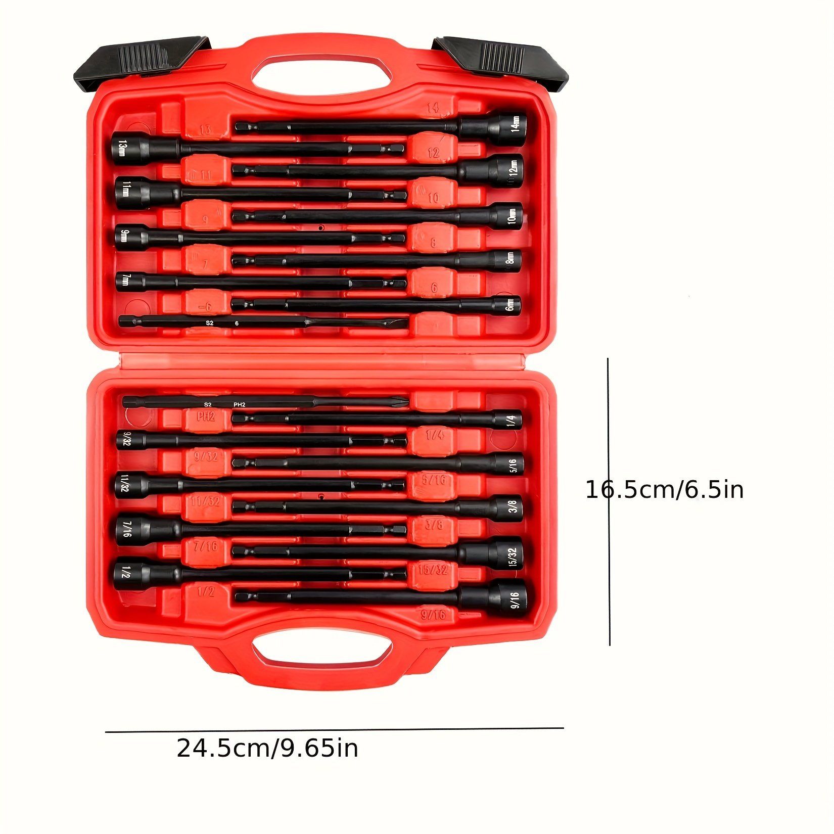 18-Piece Industrial DIY Socket Wrenches Batch Universal Joints Variable Square Diameter Connecting Rods New Design Socket Head